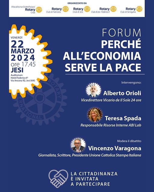 “Perché all’economia serve la pace” “Perché all’economia serve la pace”