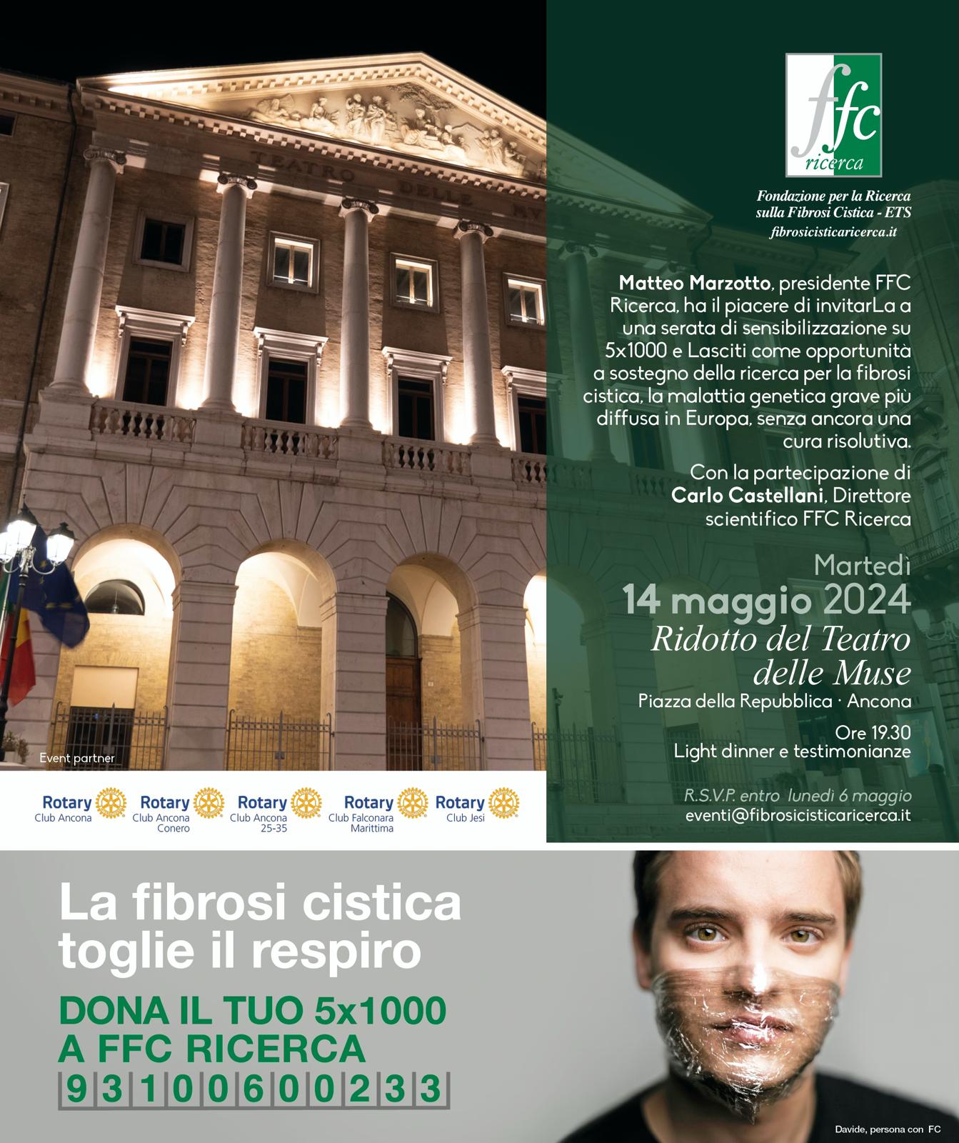 Teatro delle Muse con la Fondazione Ricerca Fibrosi cistic
